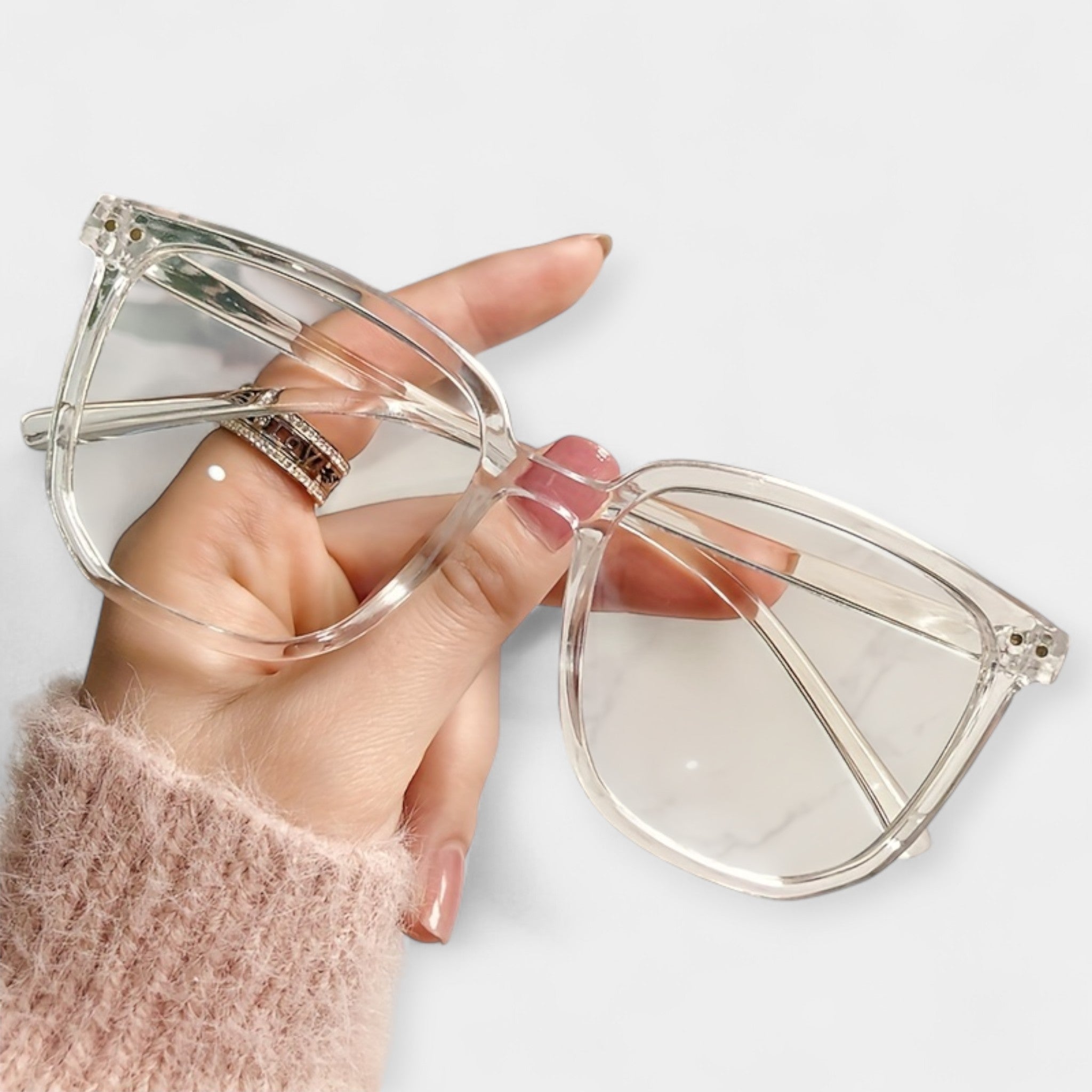 Négyzet alakú kék fényvédő szemüveg