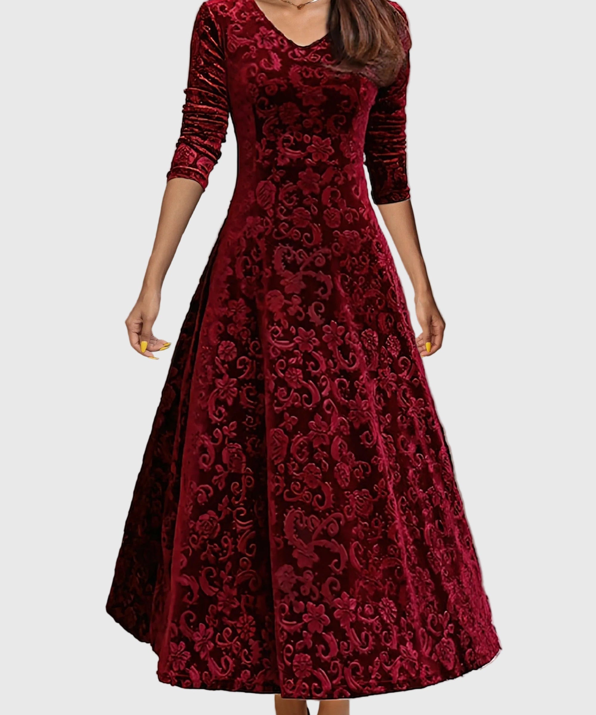 Nancy | Ünnepi velúr elegancia ruha