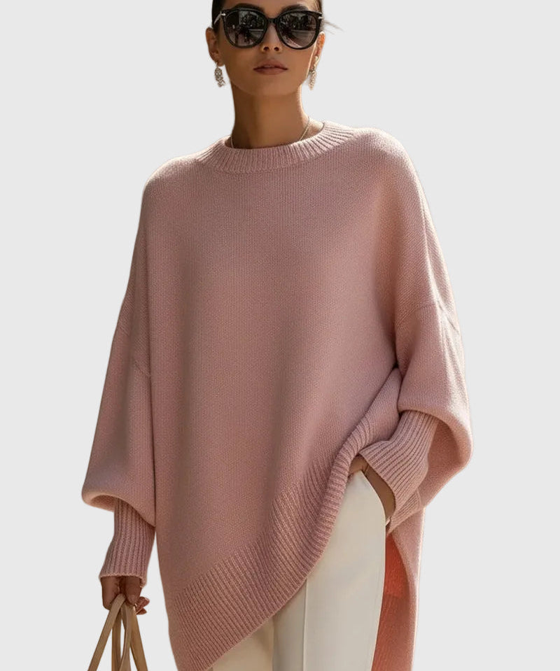 Kimia - Oversized Kötött Kerek Nyakú Pulóver