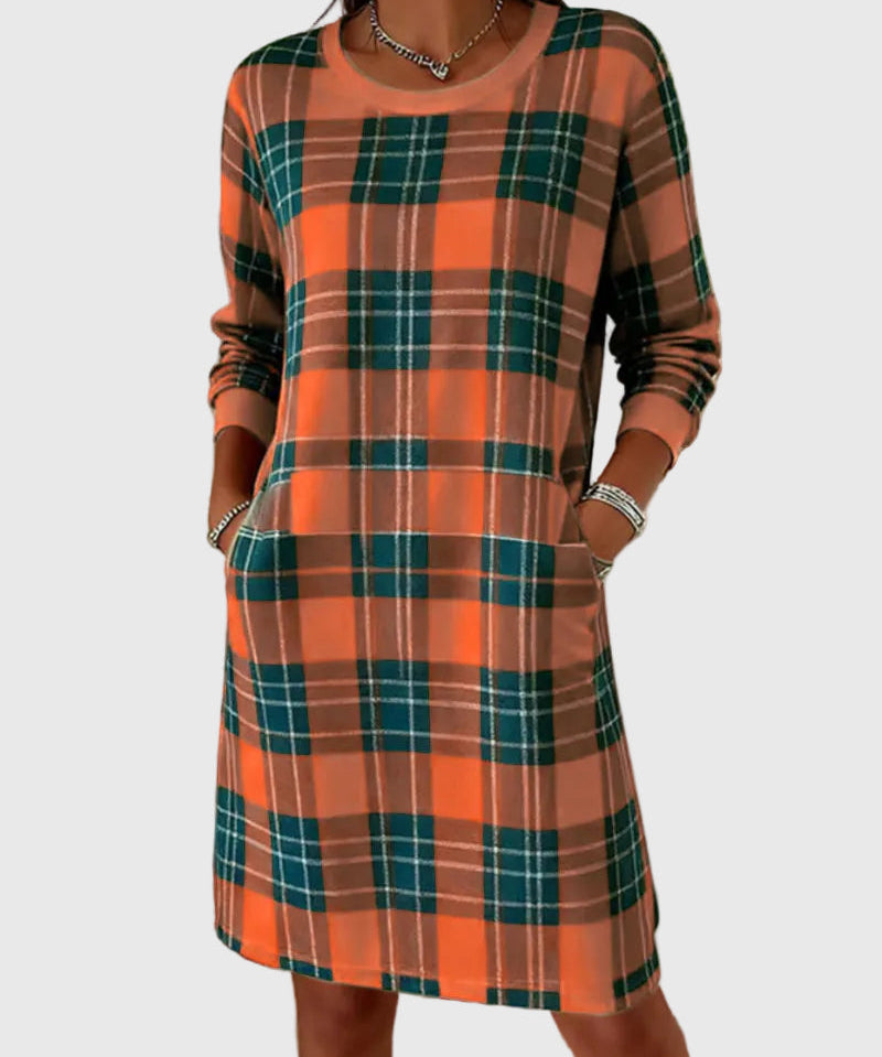 Kíra | Puha kockás Eloise ruha