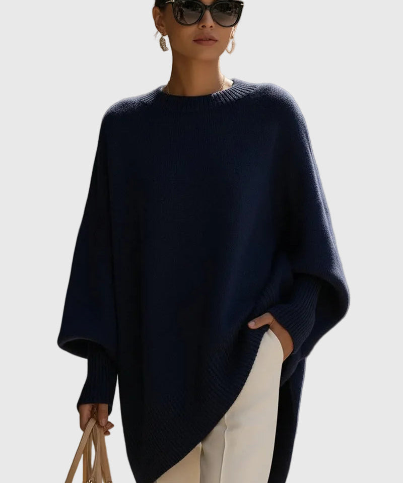 Kimia - Oversized Kötött Kerek Nyakú Pulóver