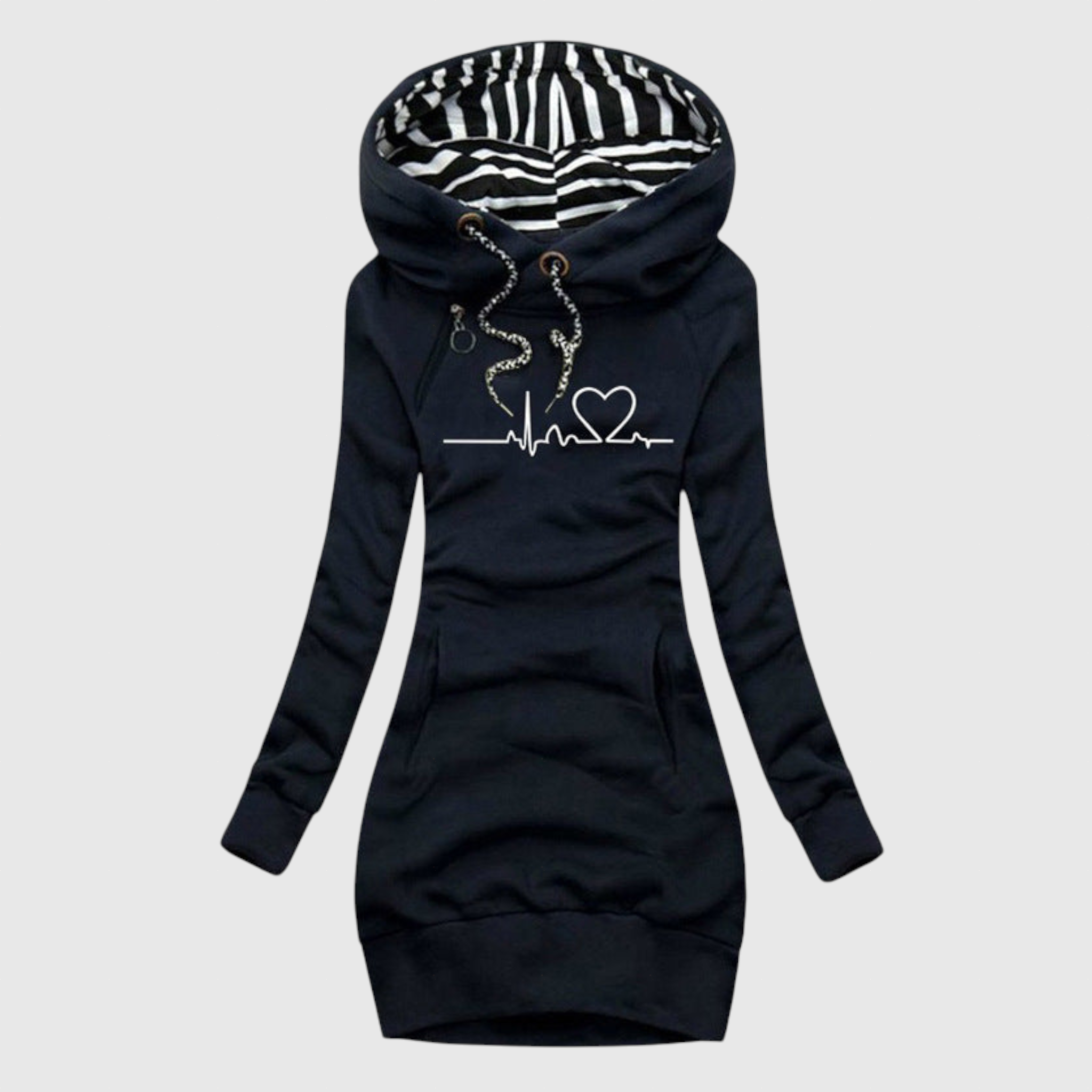 Kristina - Pulóverruha szív mintával