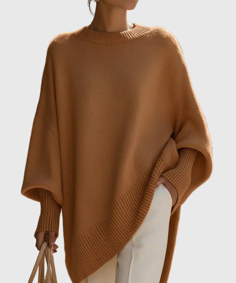Kimia - Oversized Kötött Kerek Nyakú Pulóver