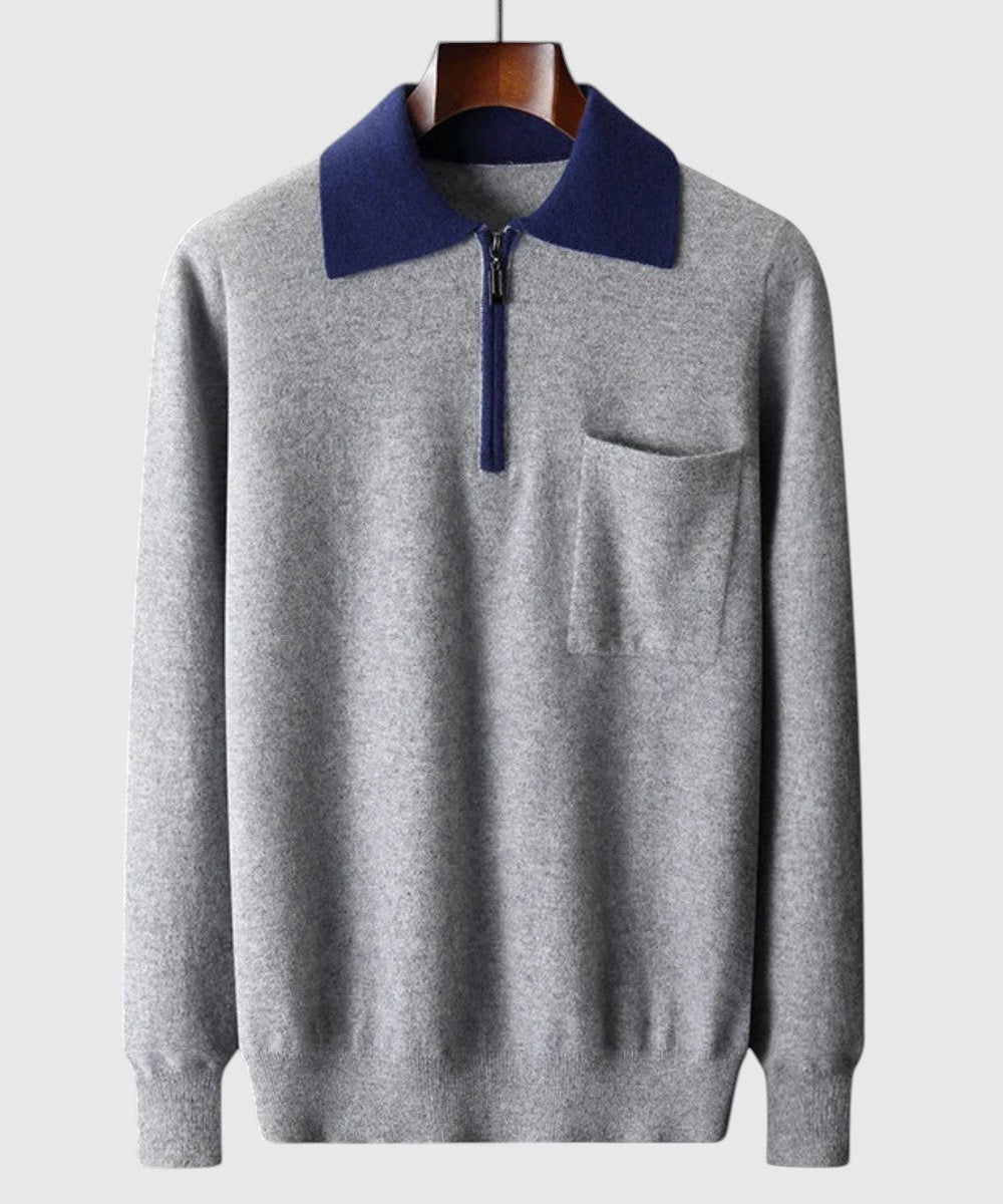 Endre - Castelle pulóver cipzárral kasmírból