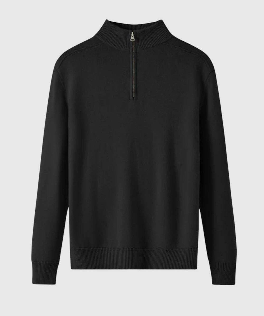 Jenő - Merinó gyapjú pulóver cipzárral Capri