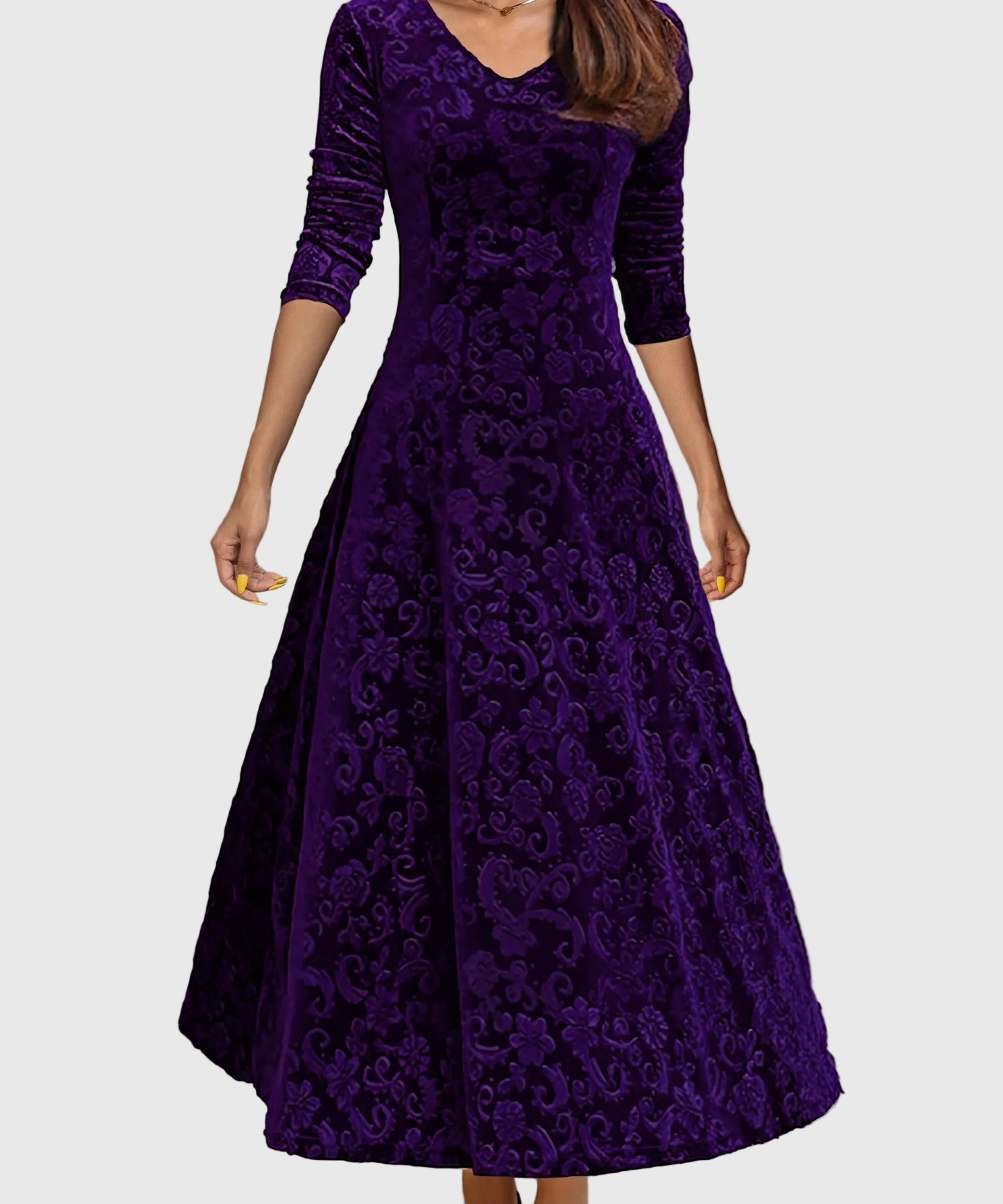 Nancy | Ünnepi velúr elegancia ruha