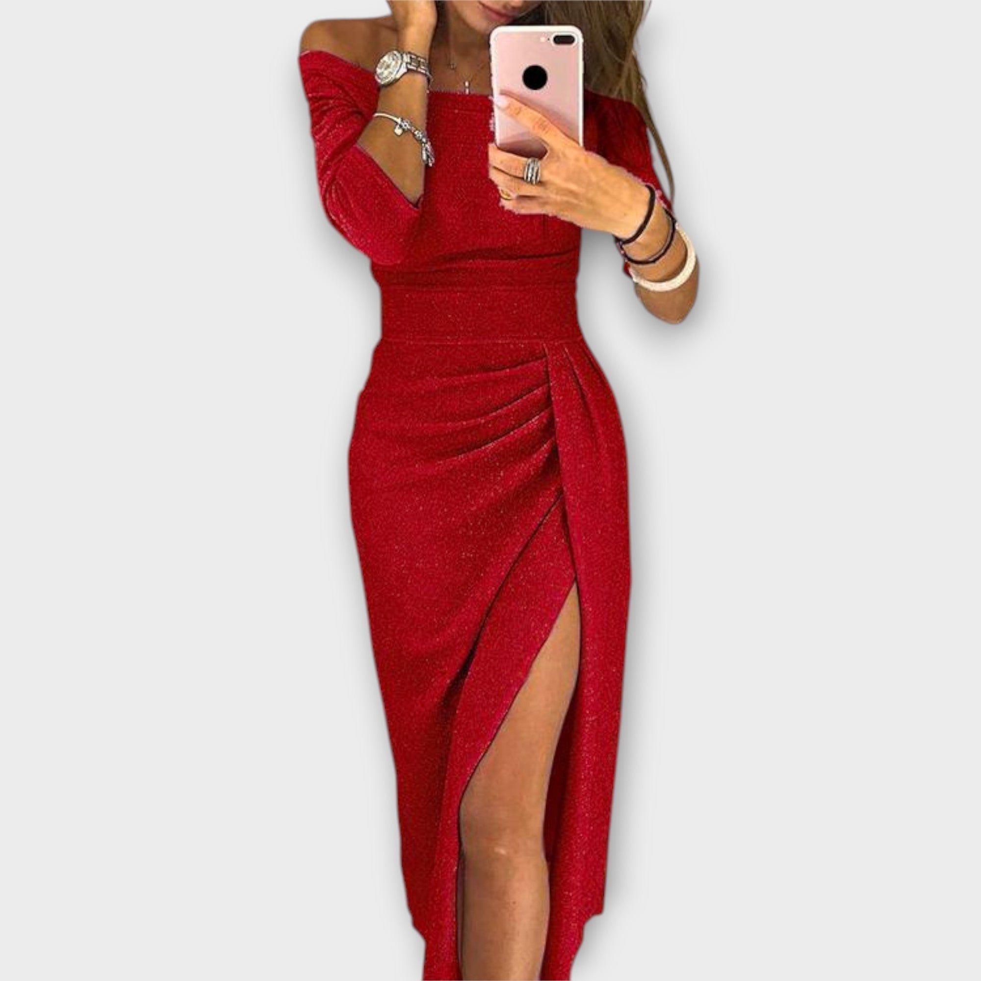 Lena | Elegáns vállnélküli ruha nőknek