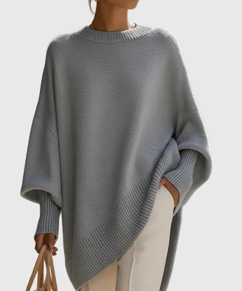 Kimia - Oversized Kötött Kerek Nyakú Pulóver