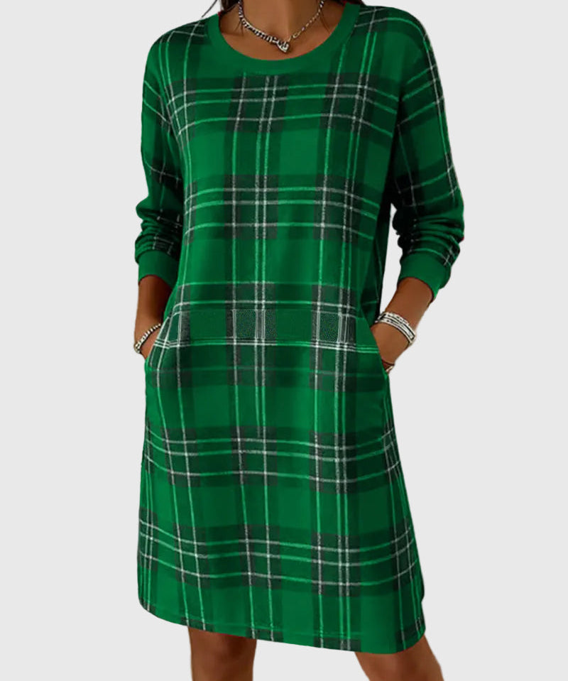 Kíra | Puha kockás Eloise ruha