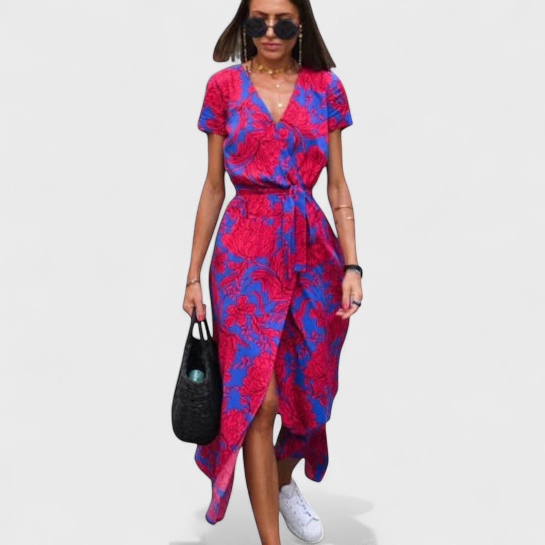 Daniella | Pöttyös fodros női ruha