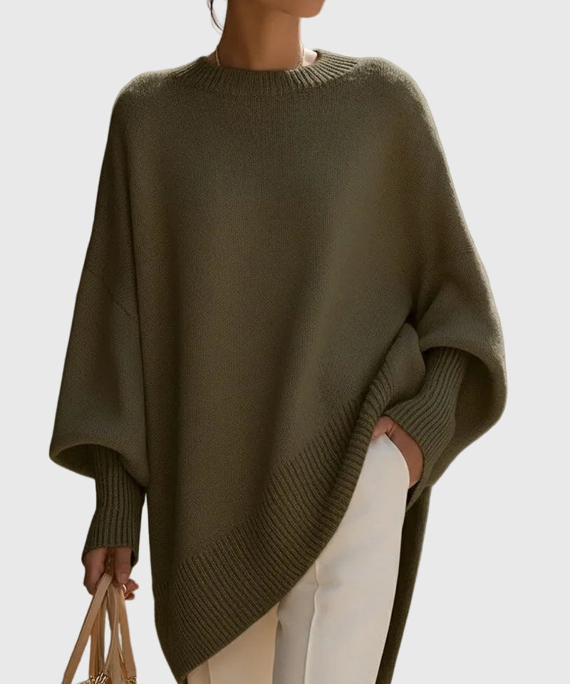 Kimia - Oversized Kötött Kerek Nyakú Pulóver