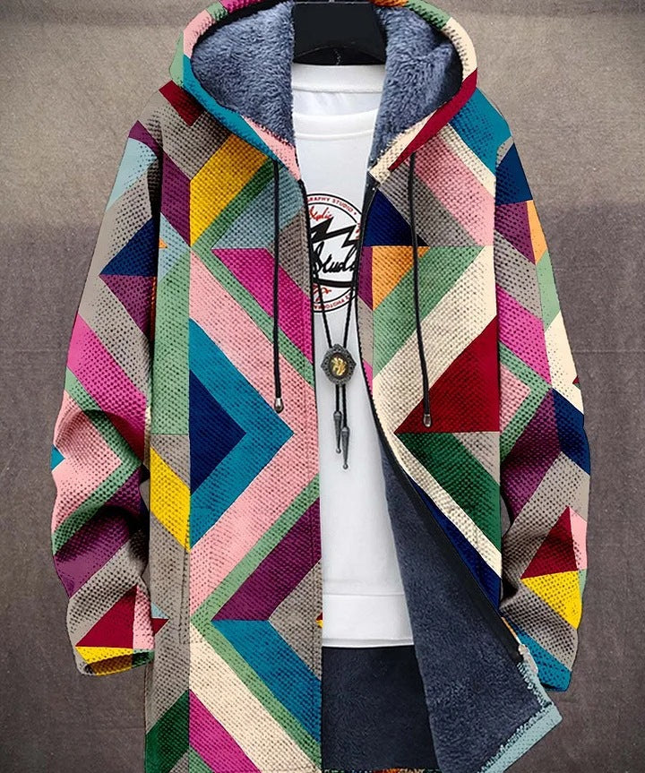 Aria™ | Luxus művészeti ihletésű kapucnis pulóver cipzárral