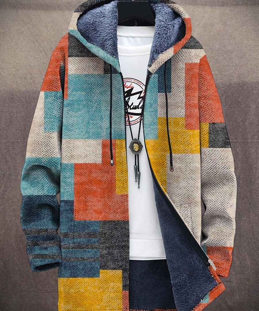 Jindalee™ | Luxus művészeti ihletésű kapucnis dzseki cipzárral