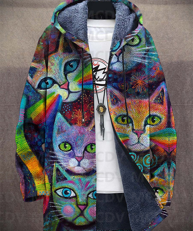 Kalanos™ | Luxus művészeti ihletésű kapucnis dzseki cipzárral