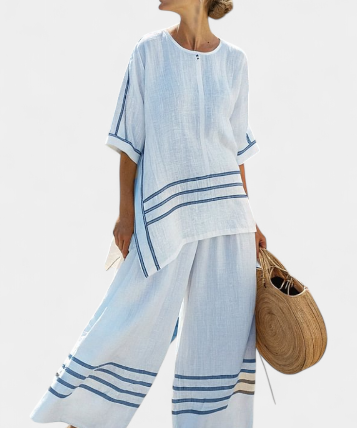 Széles csíkos, aszimmetrikus szabású overall - modern és kényelmes stílus