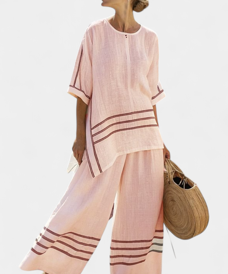 Széles csíkos, aszimmetrikus szabású overall - modern és kényelmes stílus