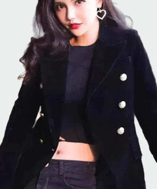 Réka - Elegáns fekete kabát