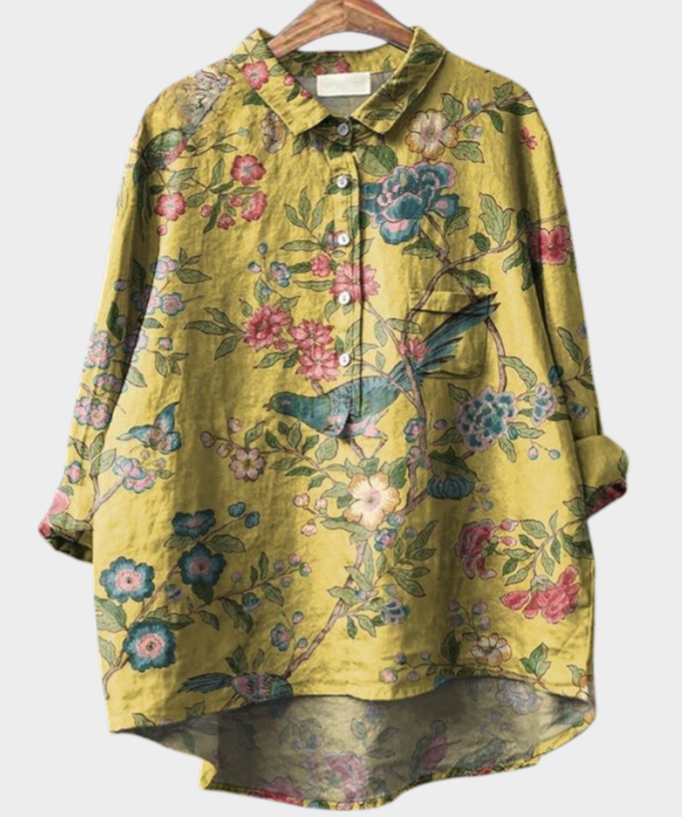 Tiziana – lenből készült mintás ing