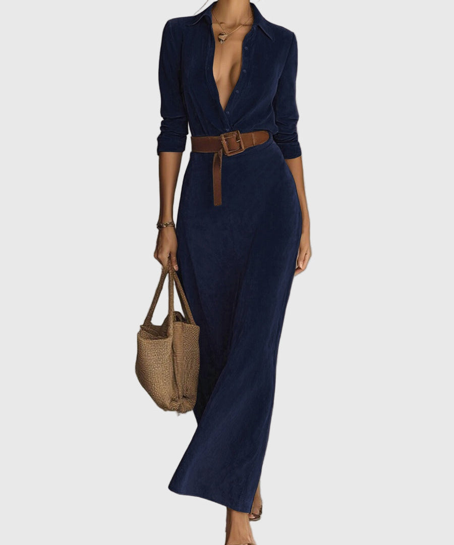 Janeta | Luxus velúr maxi ruha