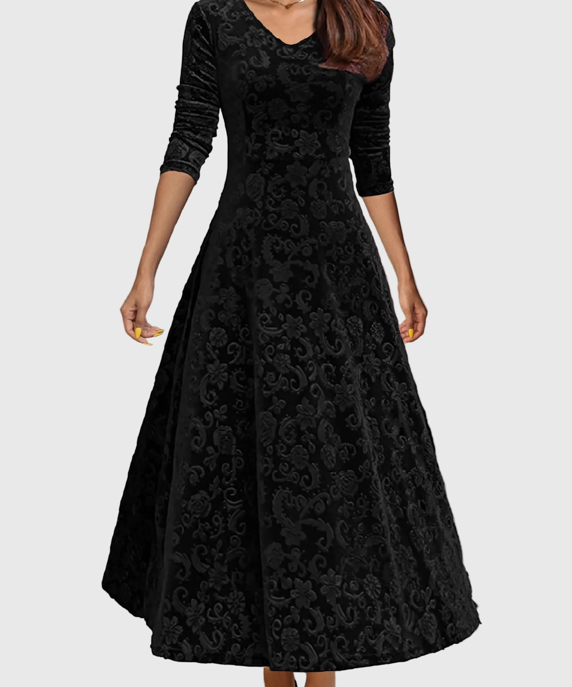 Nancy | Ünnepi velúr elegancia ruha