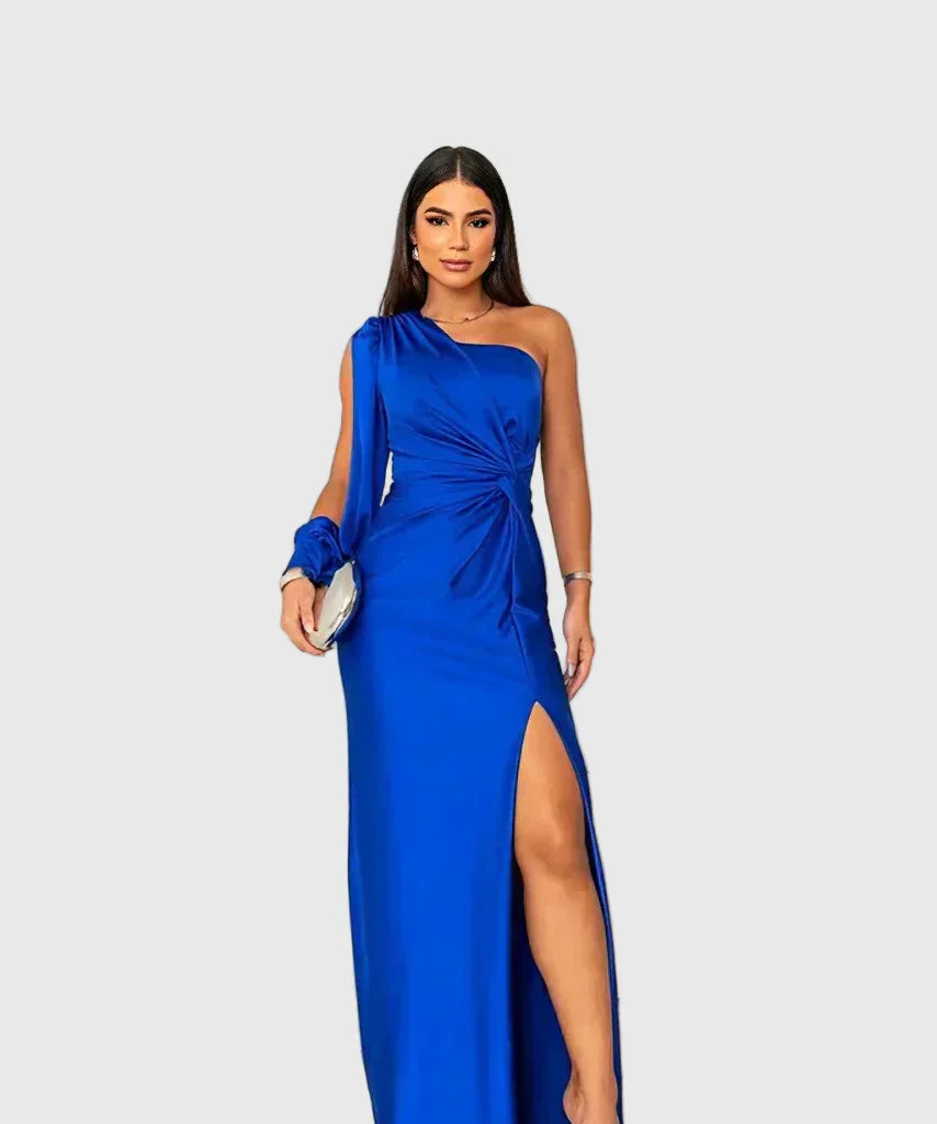 Melisa | Elegáns egyvállas estélyi ruha