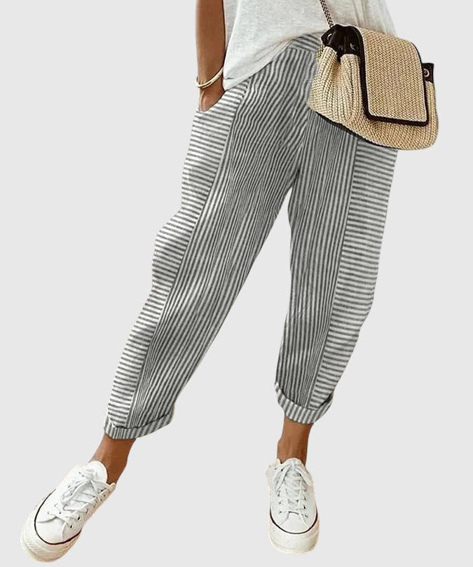 Nina – Elegáns csíkos nadrág