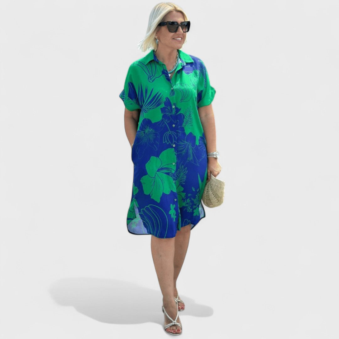 Dagmar | Romantikus virágmintás Dagmar ruha